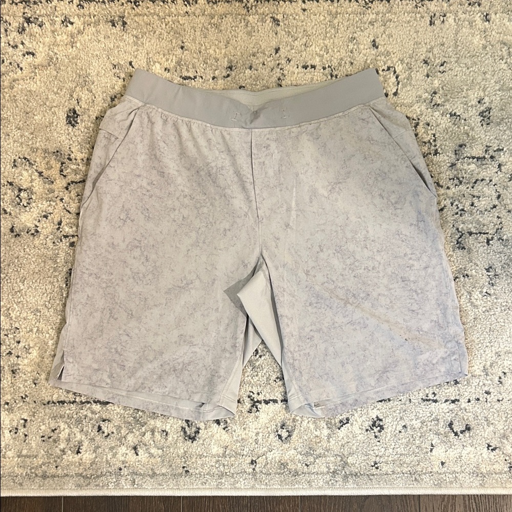 Lululemon Athletica Light Gray Athletic Shorts: THE linerless 9inch